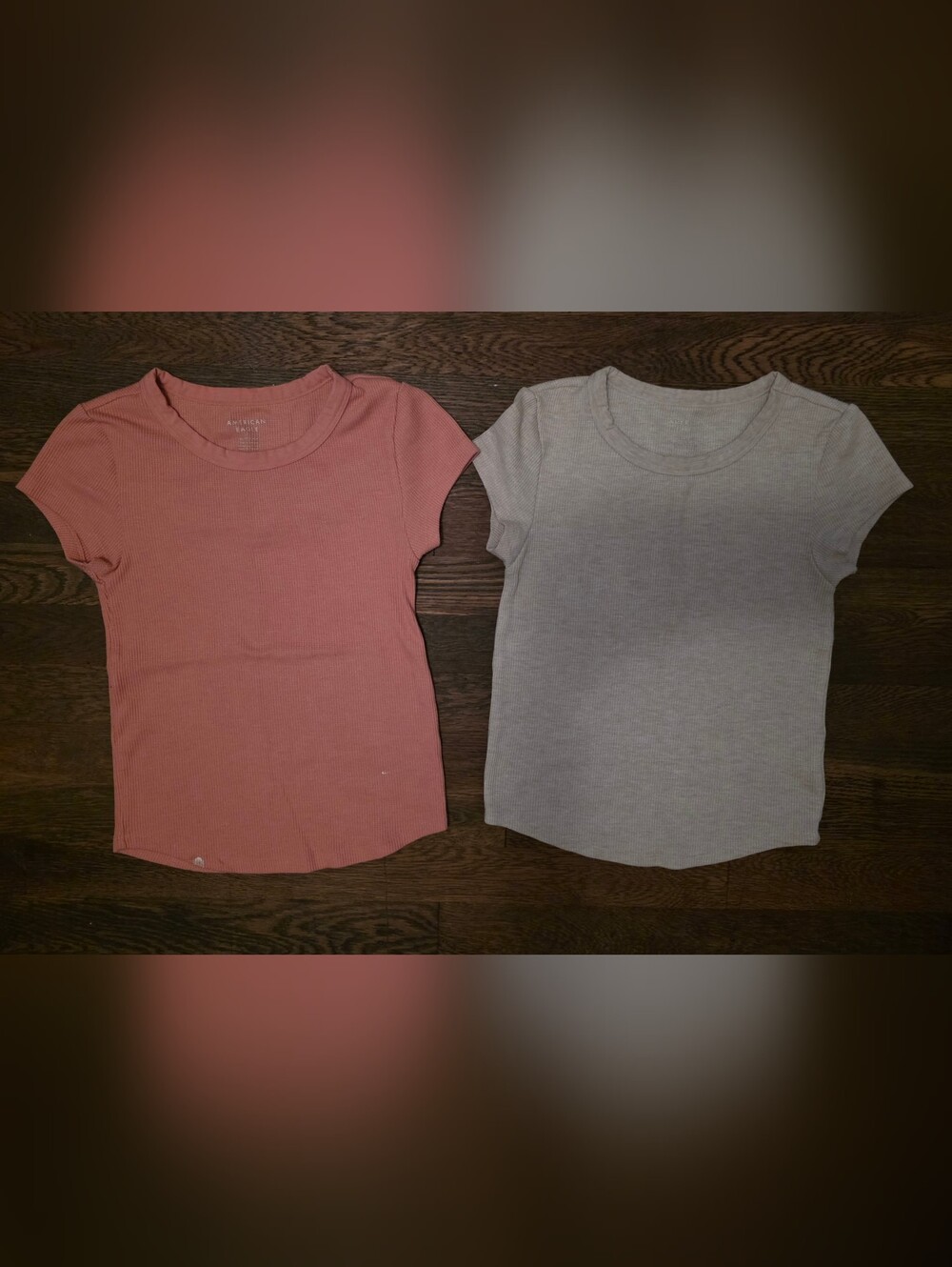 American Eagle Outfitters Waffle Knit Cap Sleeve T Pair